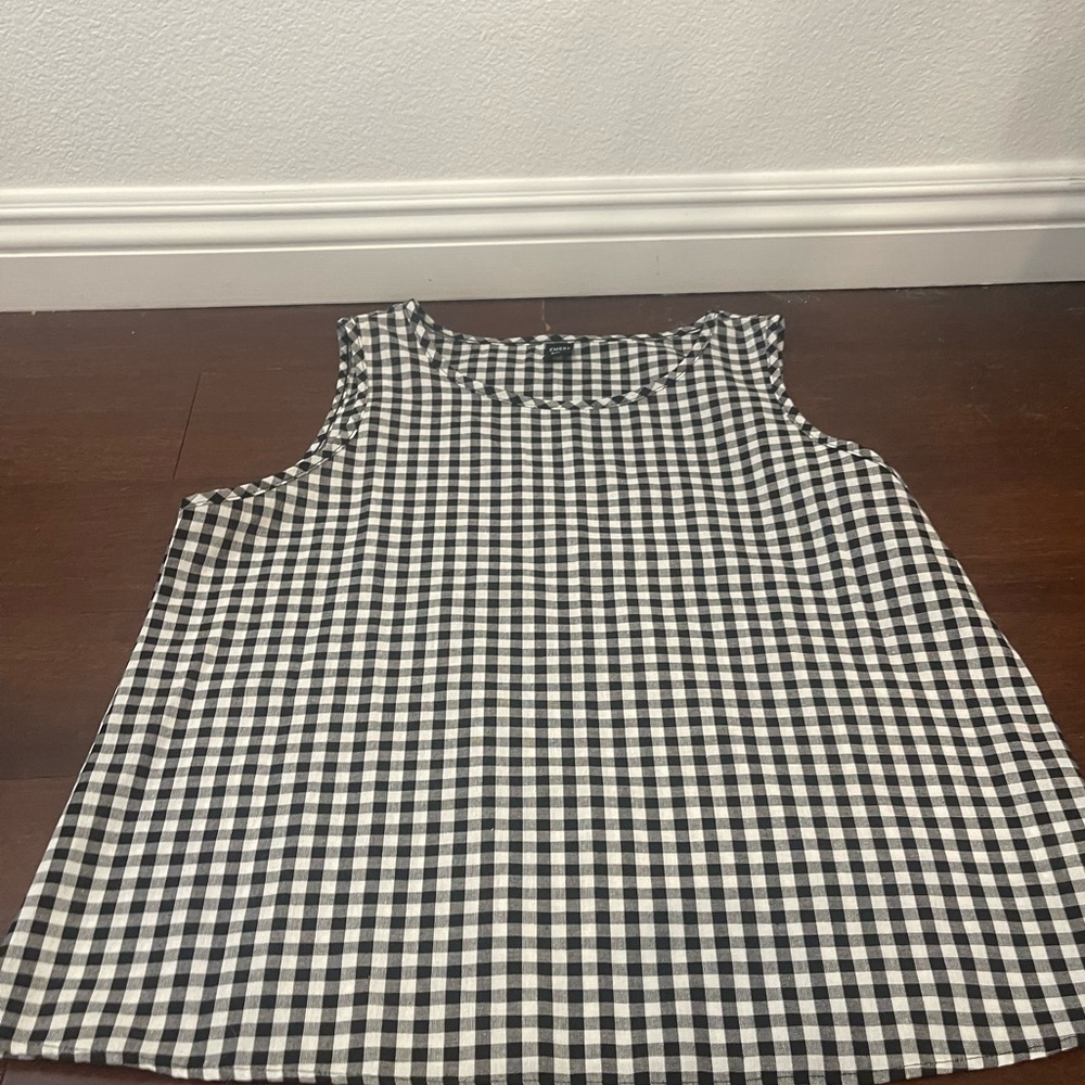 nwot emery rose shein Black and White gingham Sleeveless Top and Shorts Set - Picture 6 of 8